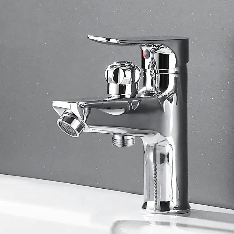 Robinet baignoire monotrou noir mat à inverseur rotatif