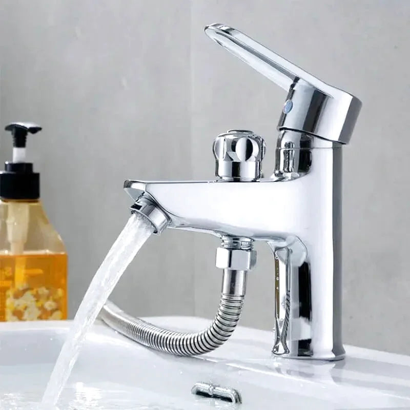 Robinet baignoire monotrou noir mat à inverseur rotatif