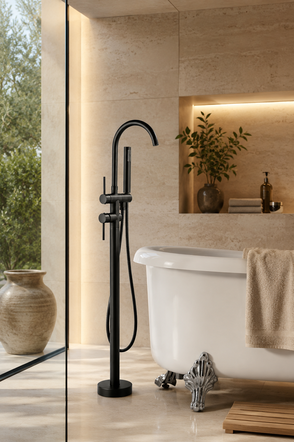 Colonne de douche baignoire noire