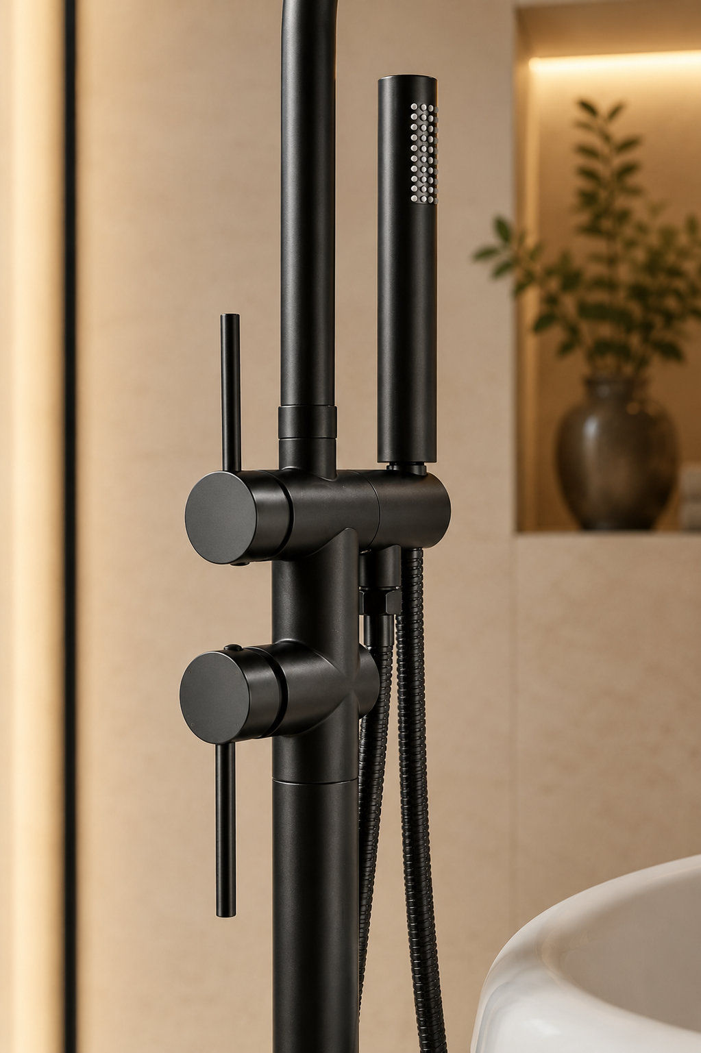 Colonne de douche baignoire noire