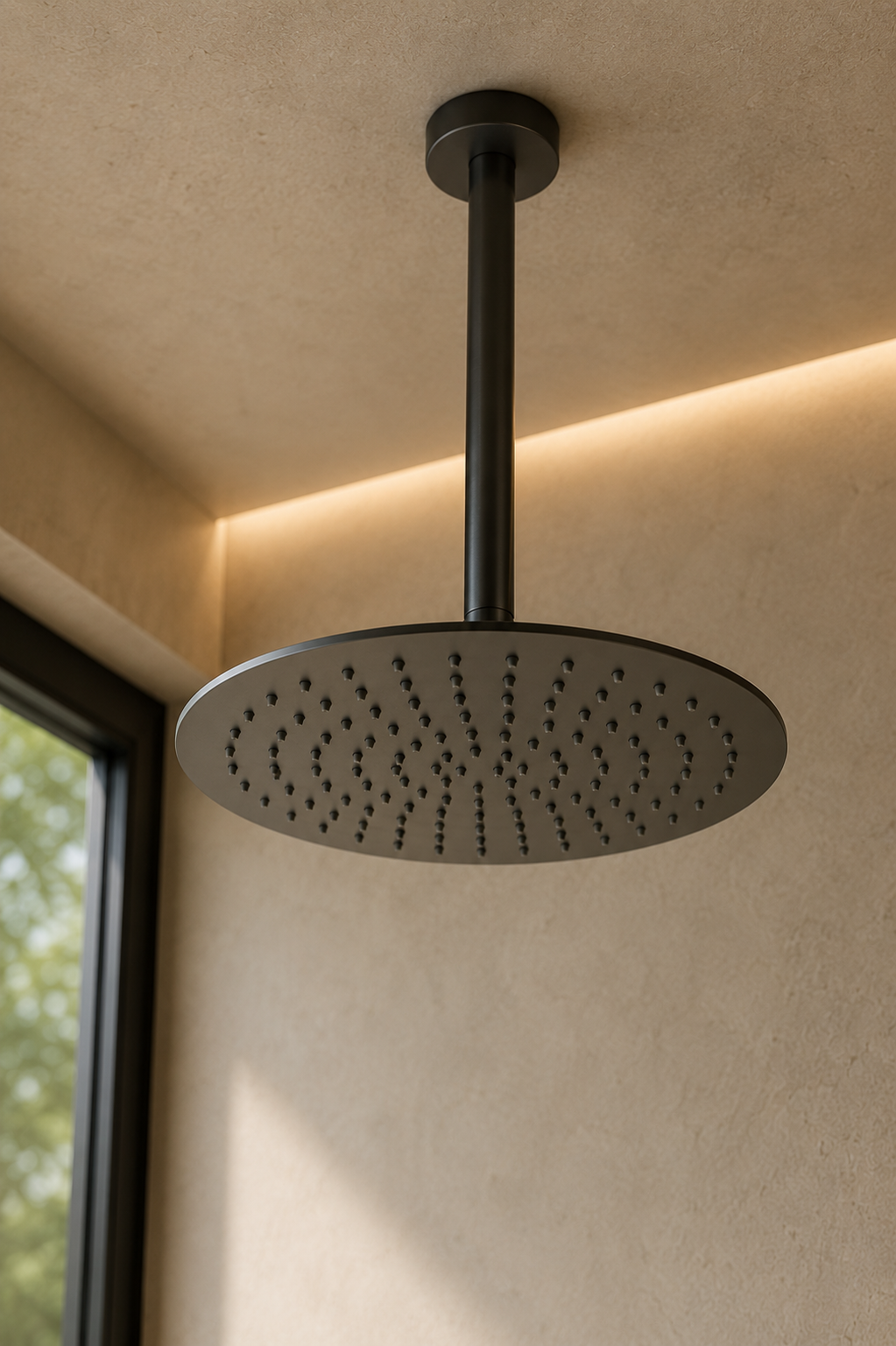 Colonne de douche gris avec mitigeur