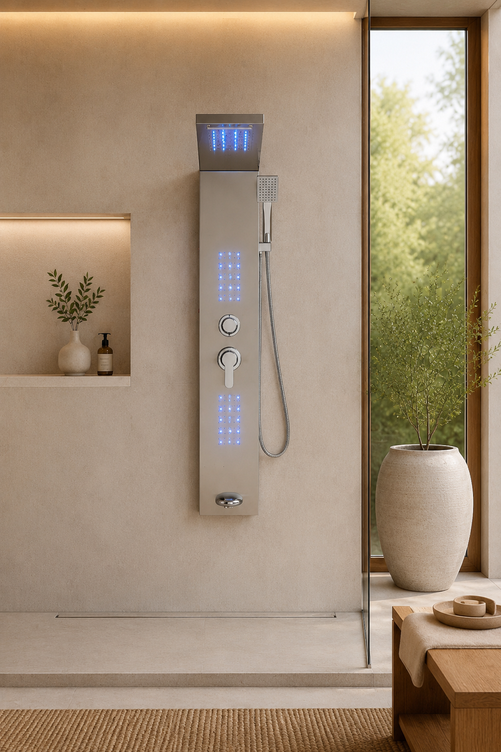 Colonne de douche hydromassante