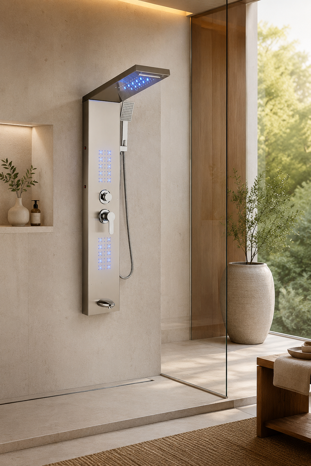 Colonne de douche hydromassante