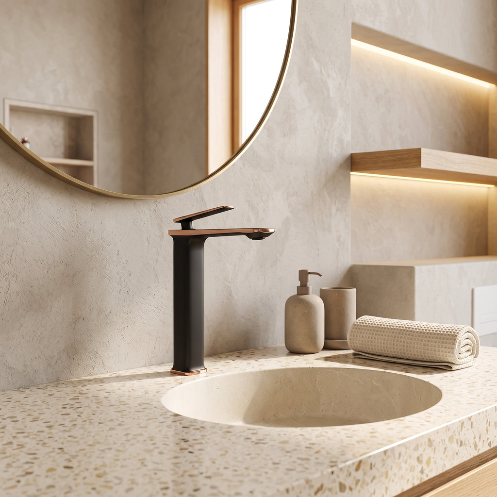 Robinet salle de bain haut cascade