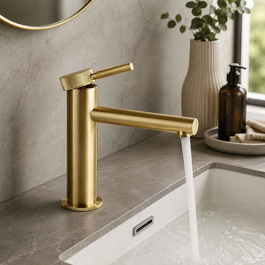 Robinet lavabo monocommande laiton design