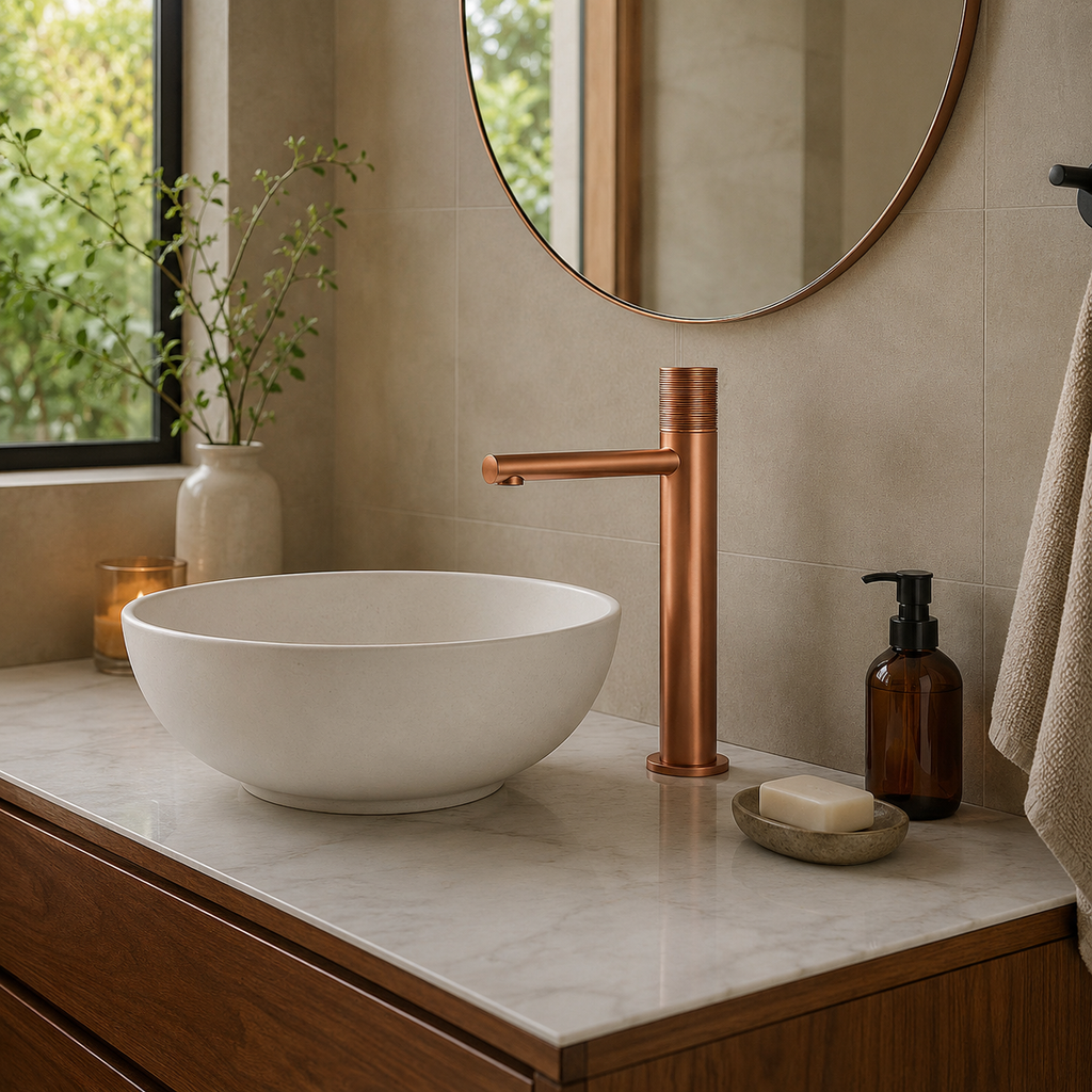Robinet vasque design laiton massif 1 trou