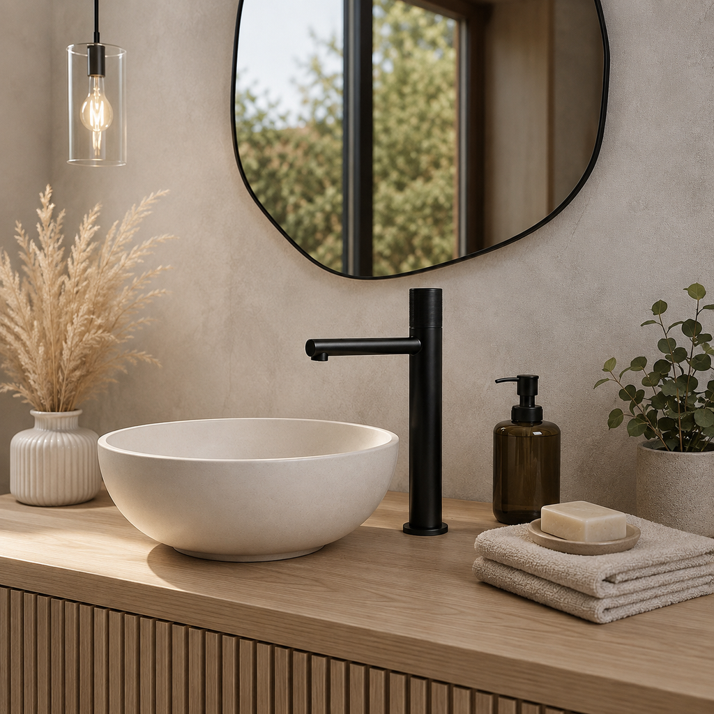 Robinet vasque design laiton massif 1 trou