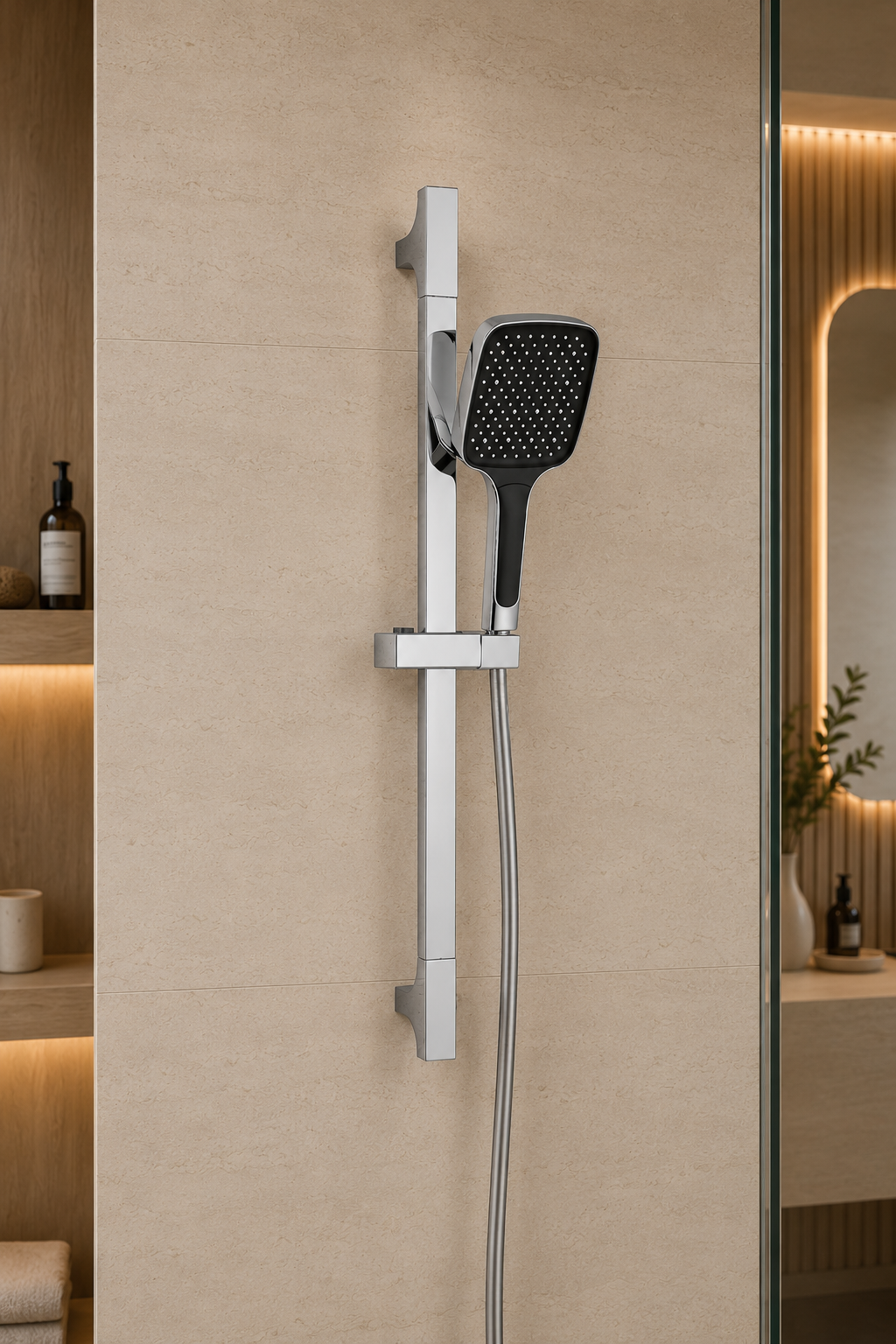 Colonne de douche coulissante chrome