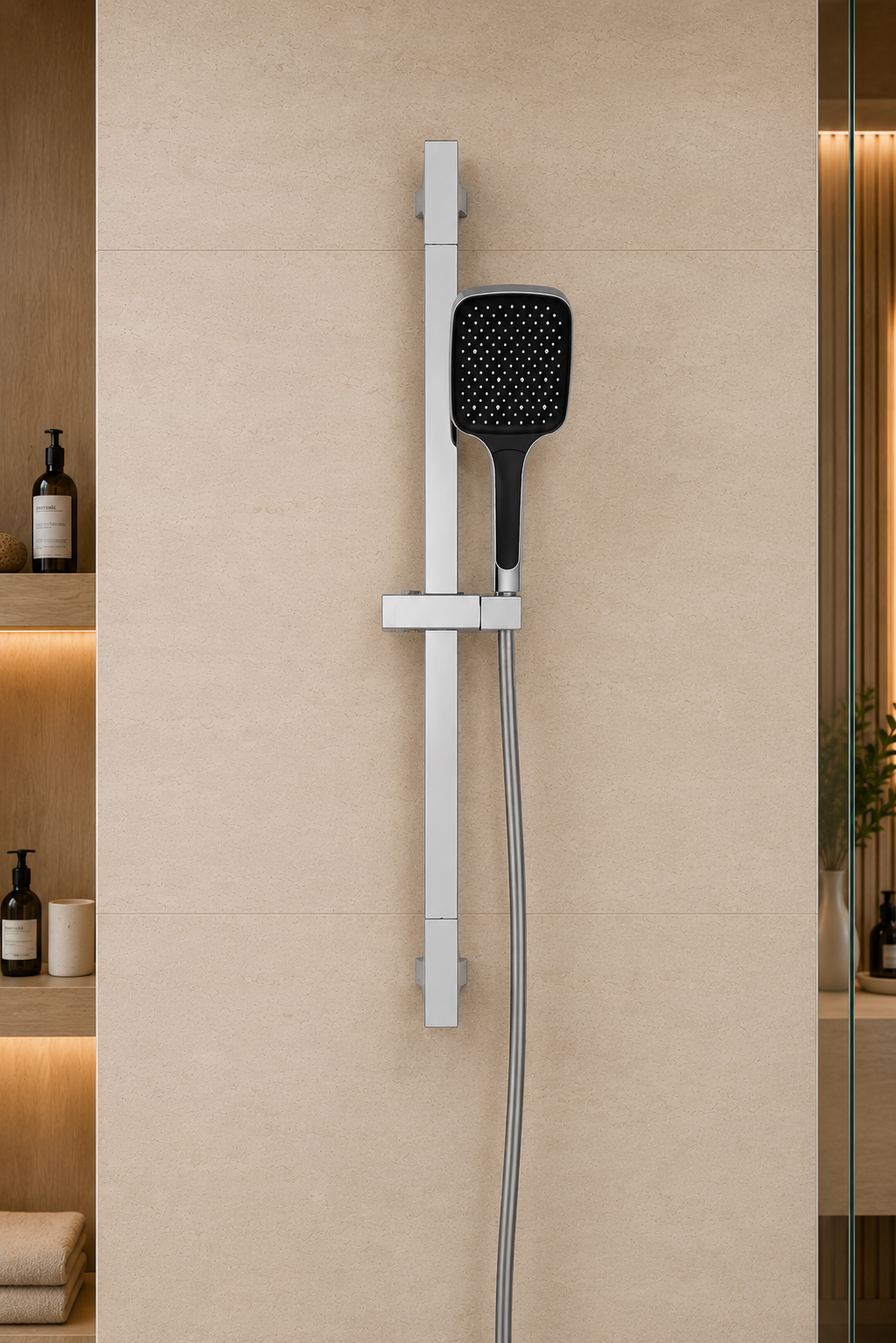 Colonne de douche coulissante chrome