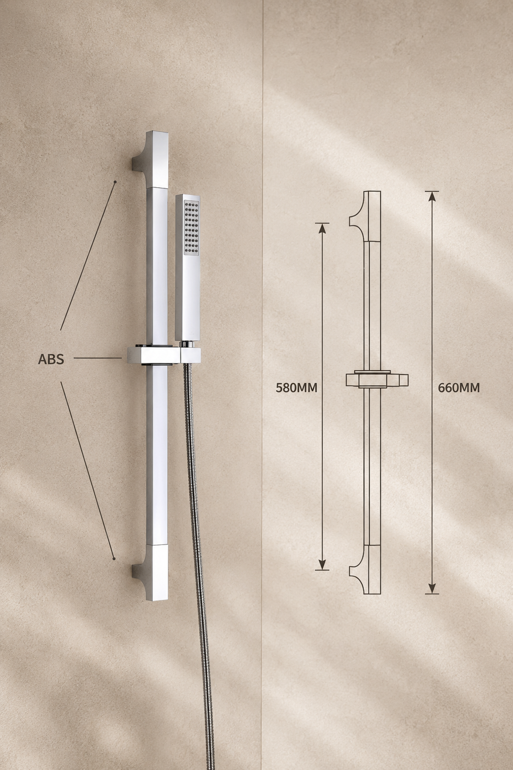 Colonne de douche inox chromée