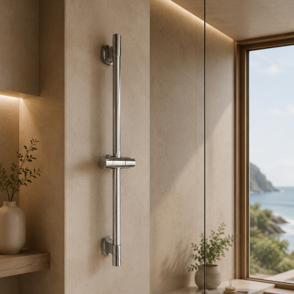 Barre de douche coulissante réglable chrome