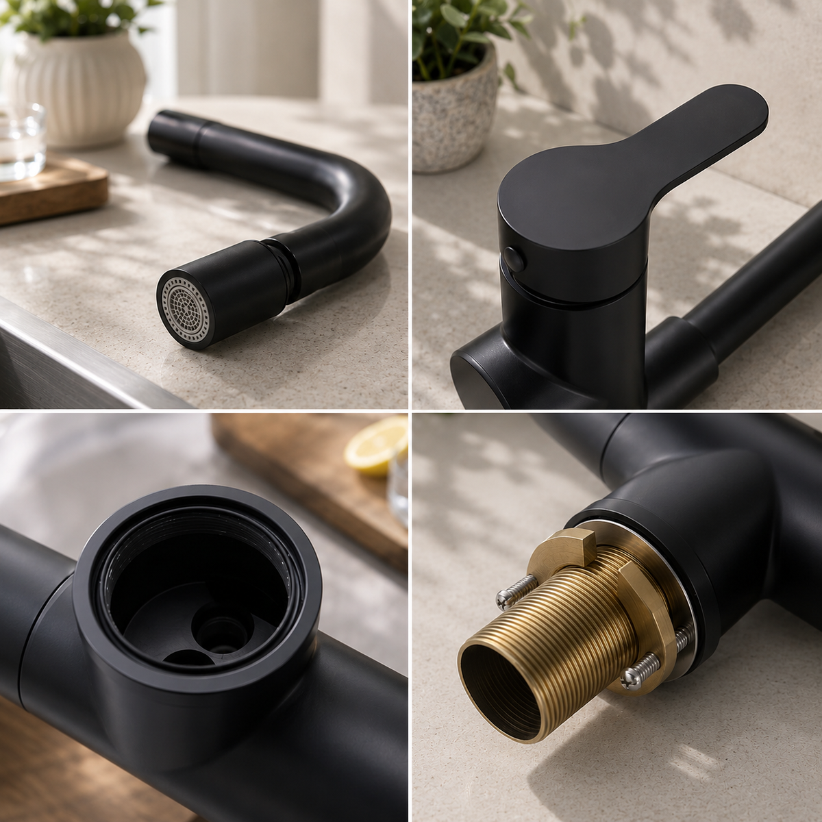 Robinet cuisine rabattable 360° flexible compact