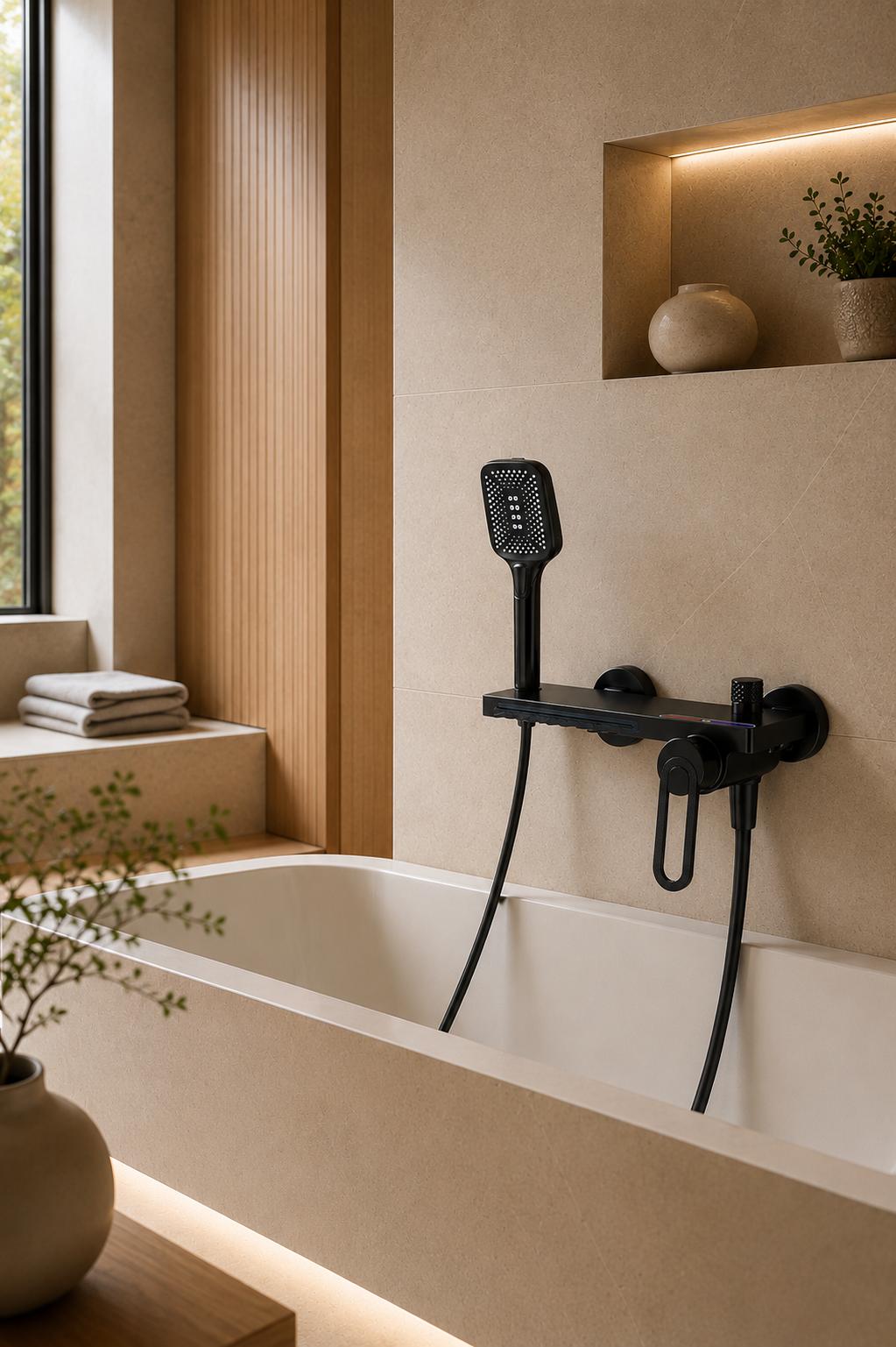 Colonne de douche baignoire grise