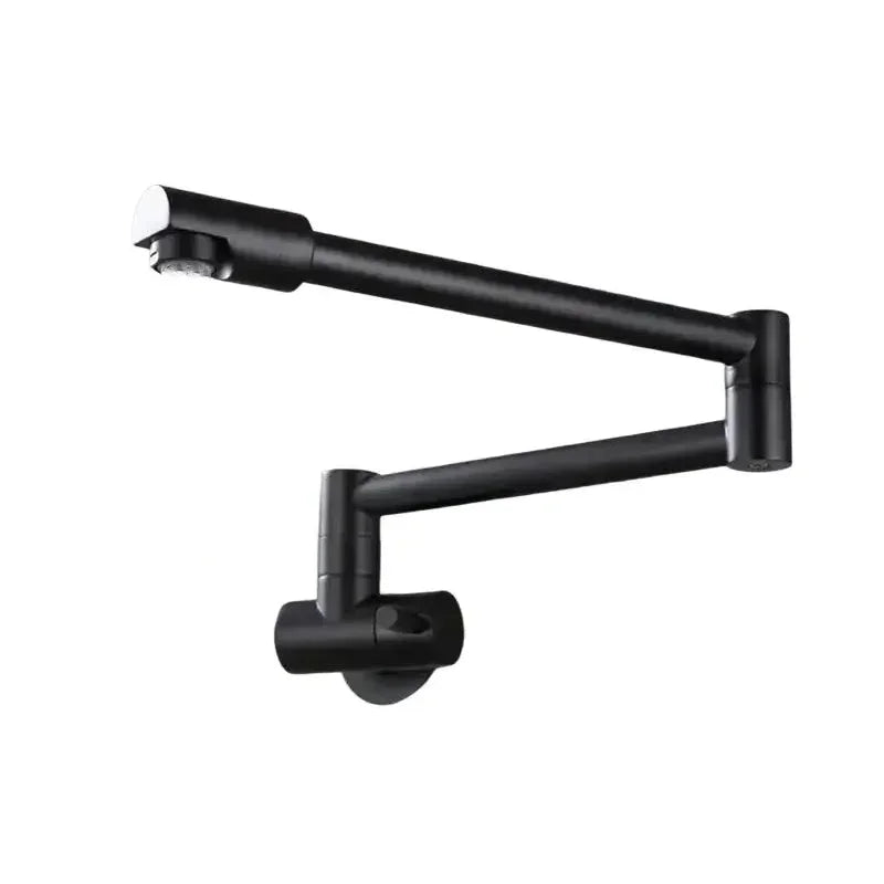 Robinet cuisine rabattable mural noir bras articulé