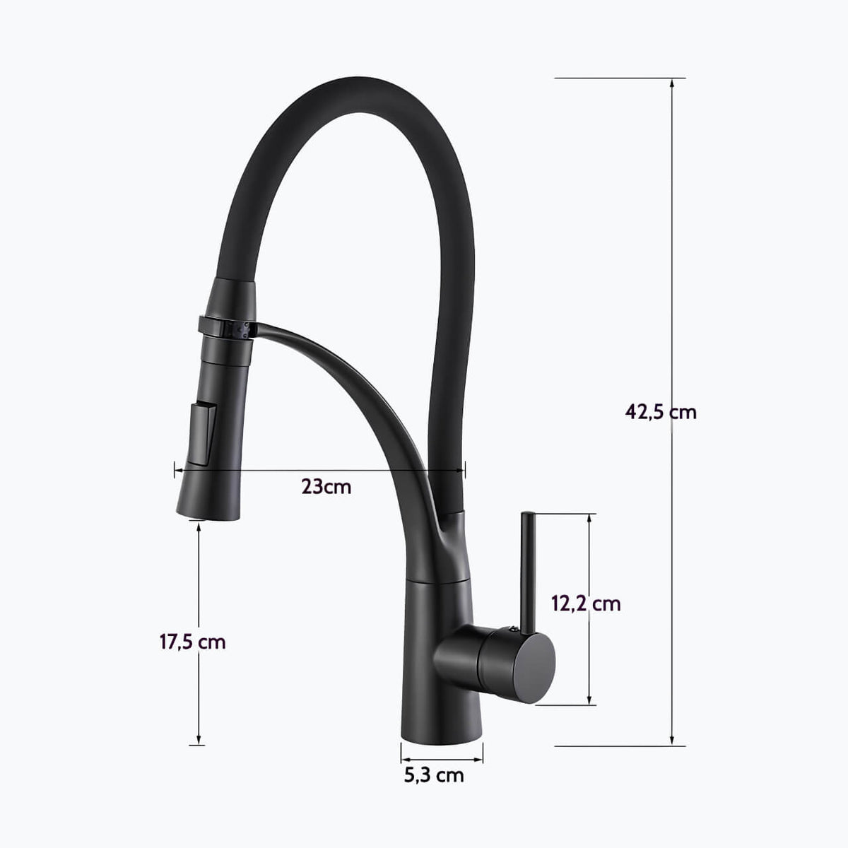 Robinet cuisine laiton mitigeur douchette extractible bec orientable