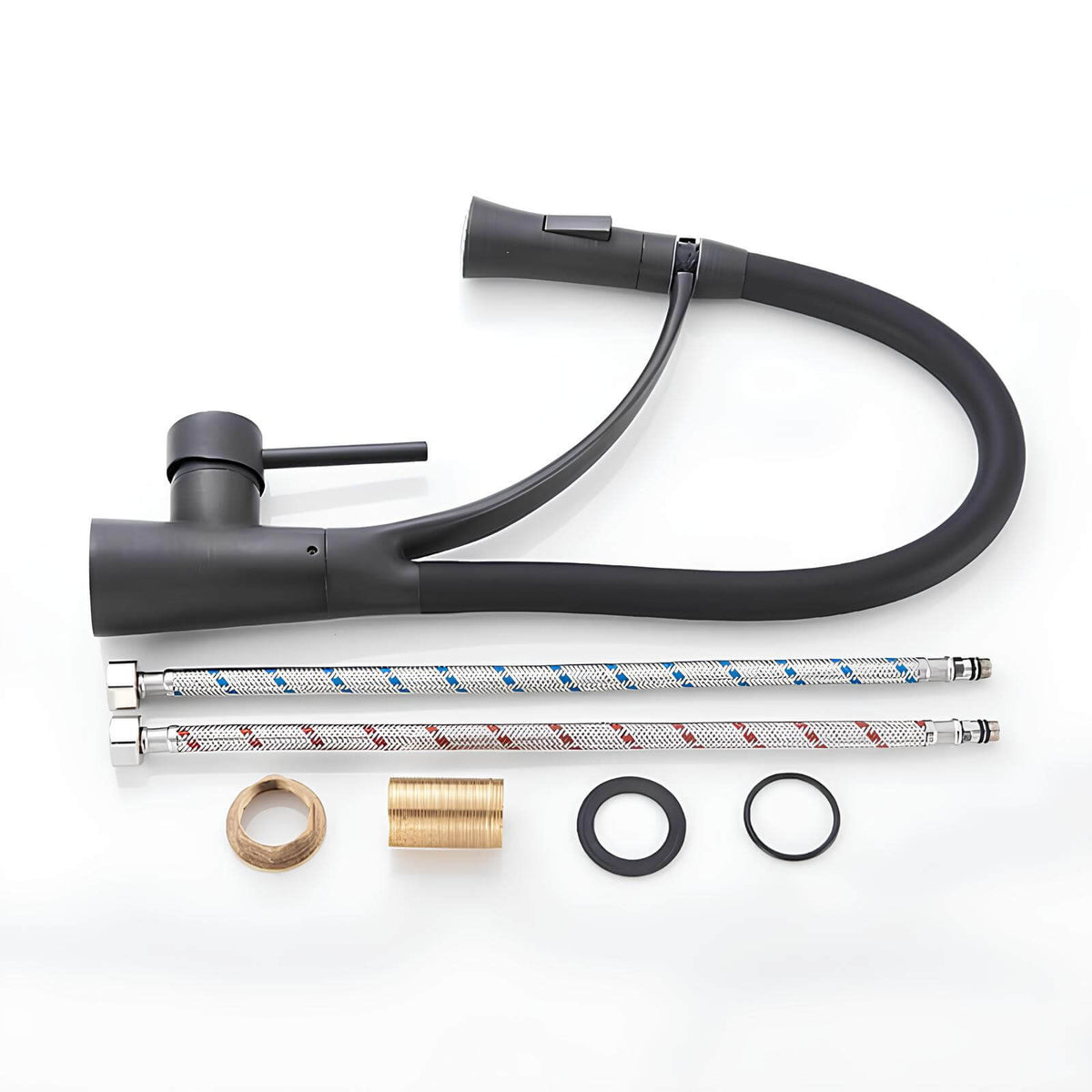 Robinet cuisine laiton mitigeur douchette extractible bec orientable