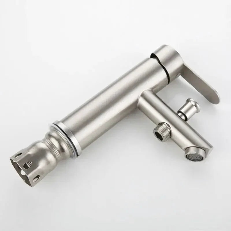 Robinet baignoire monotrou chrome avec sortie flexible