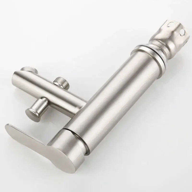 Robinet baignoire monotrou chrome avec sortie flexible
