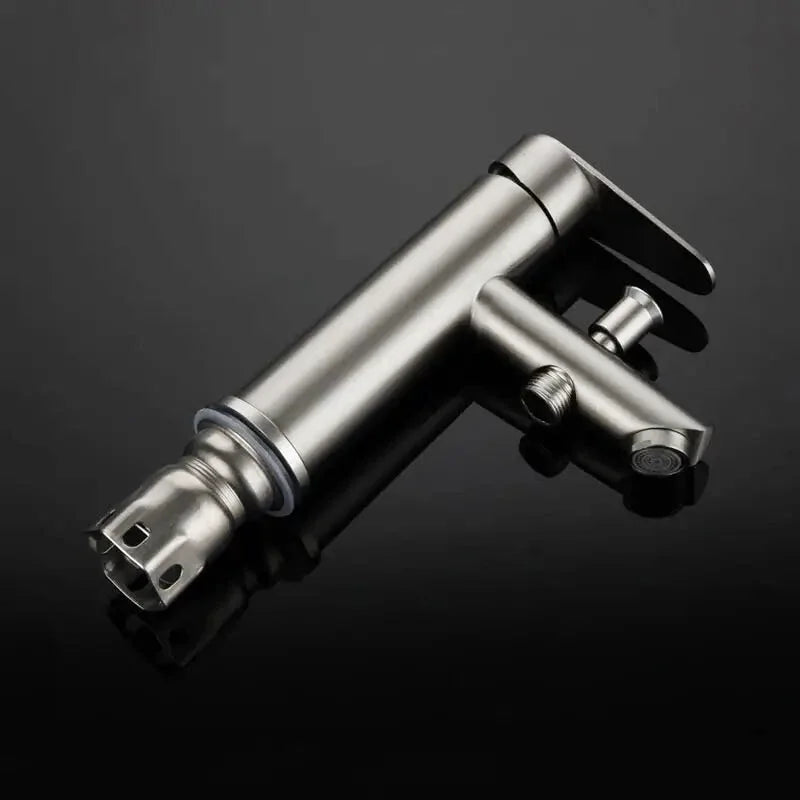 Robinet baignoire monotrou chrome avec sortie flexible