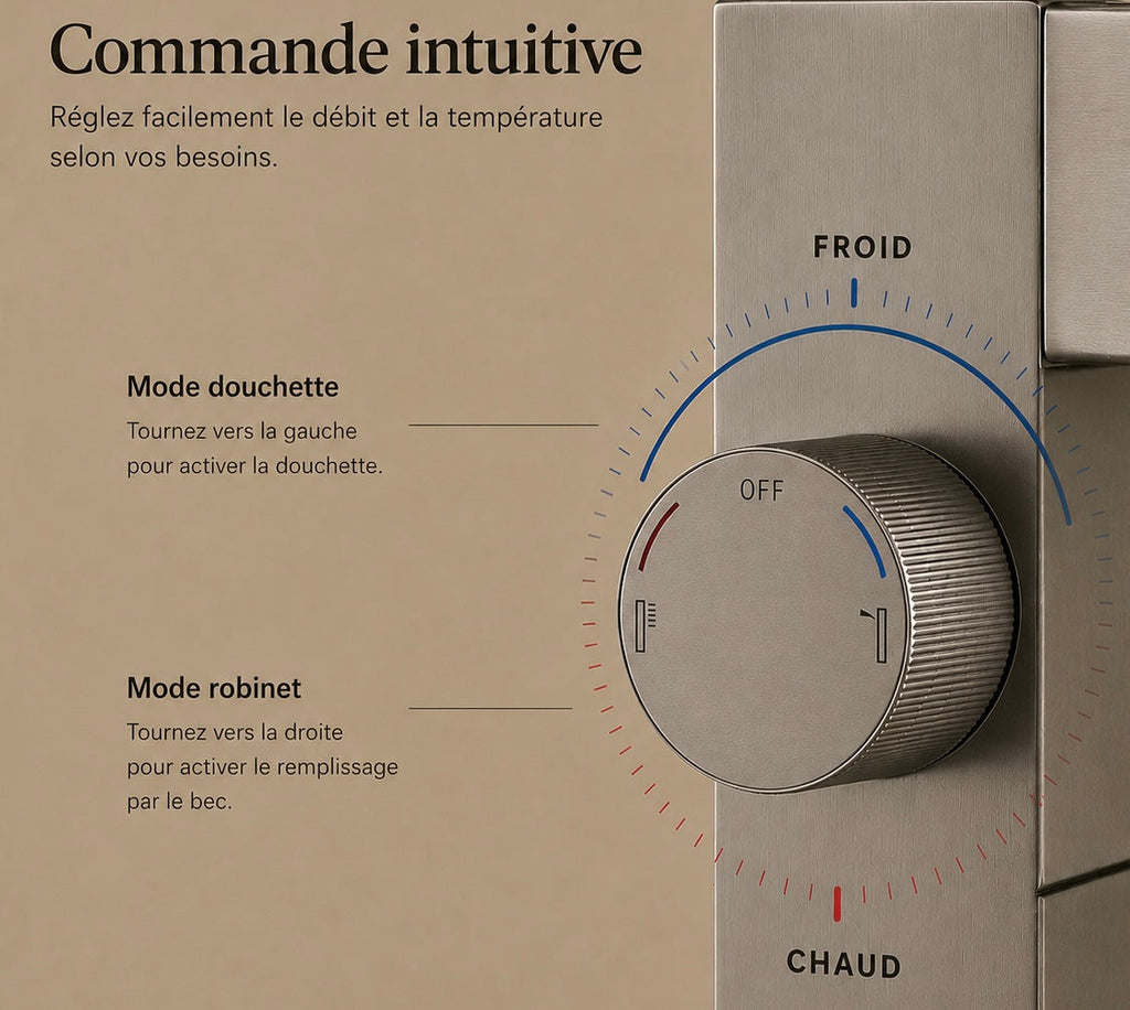 Robinet de baignoire sur pied chromé