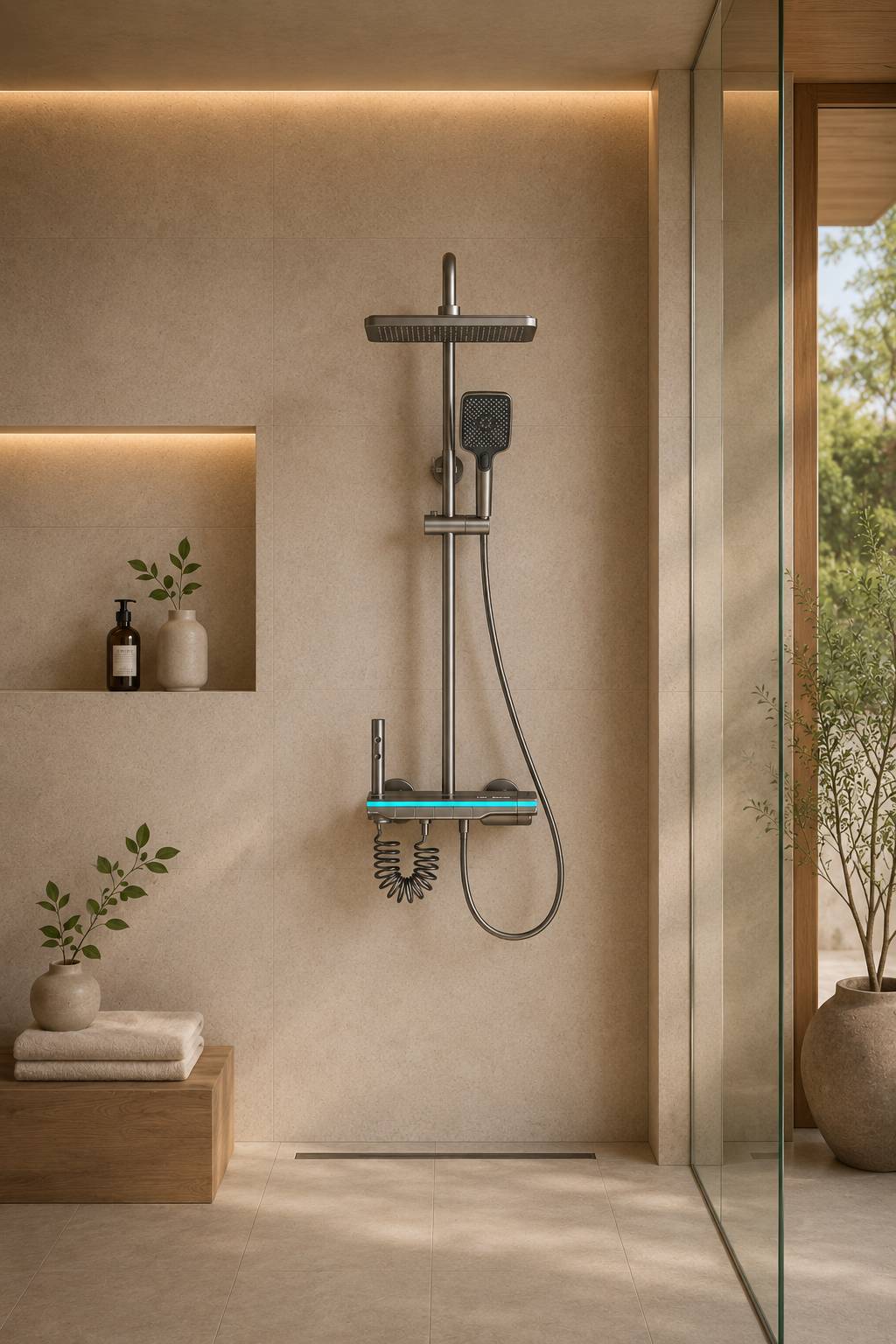 Colonne de douche thermostatique