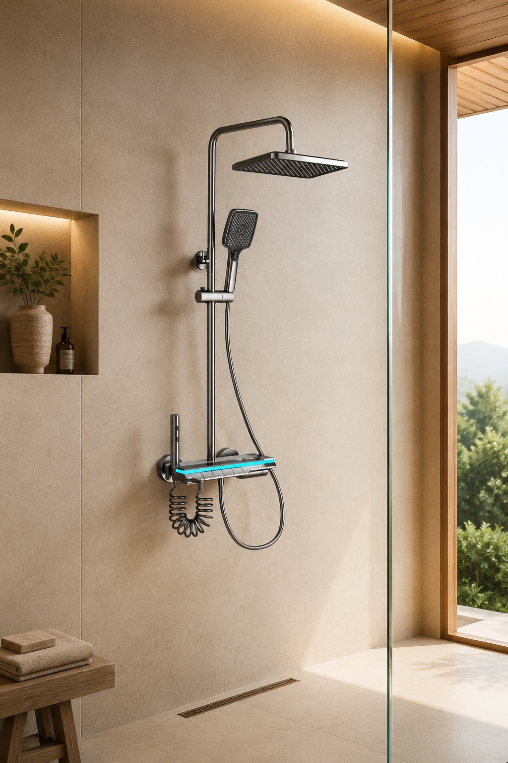 Colonne de douche thermostatique