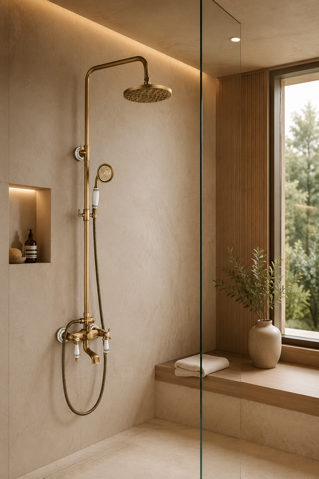 Colonne de douche rétro