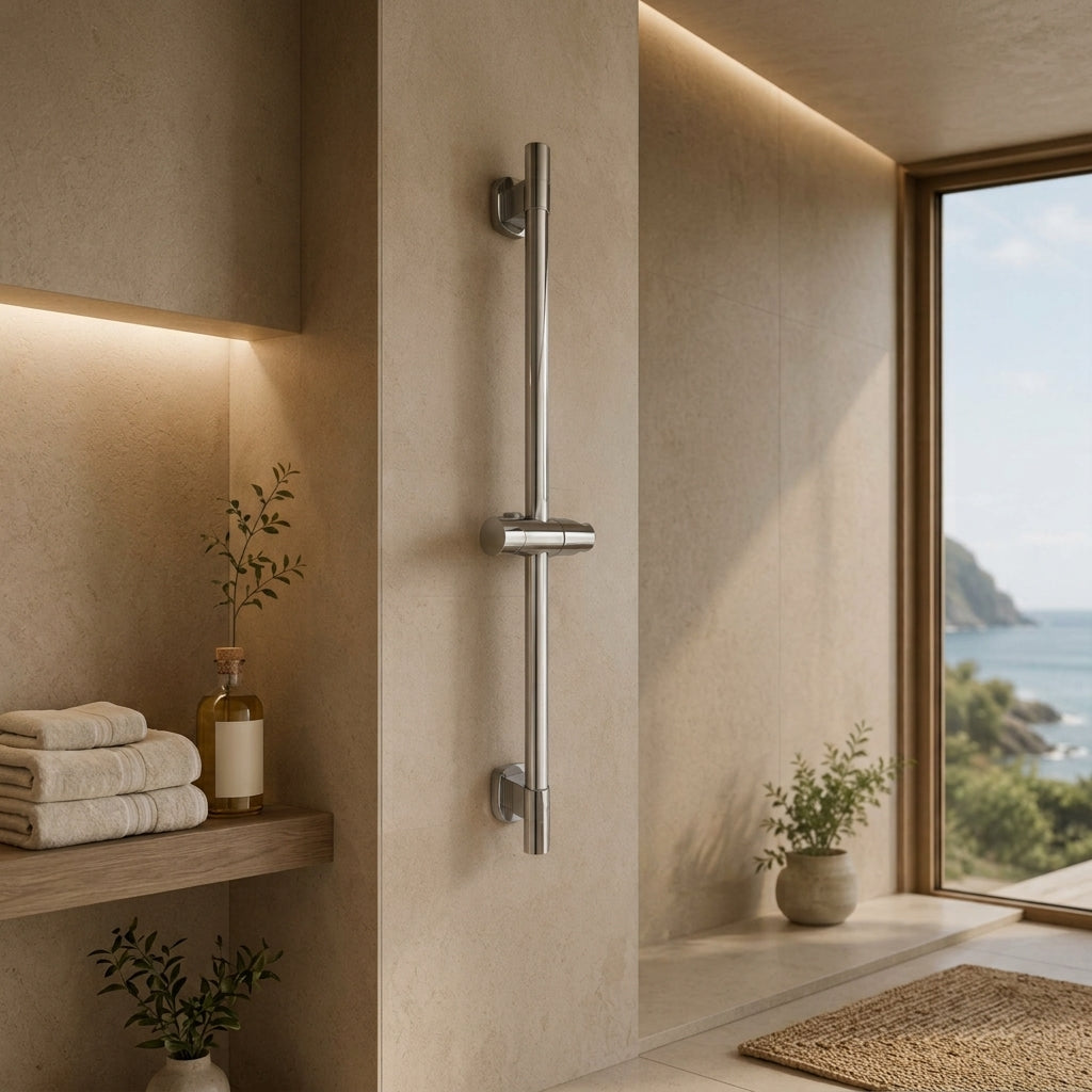 Barre de douche coulissante réglable chrome