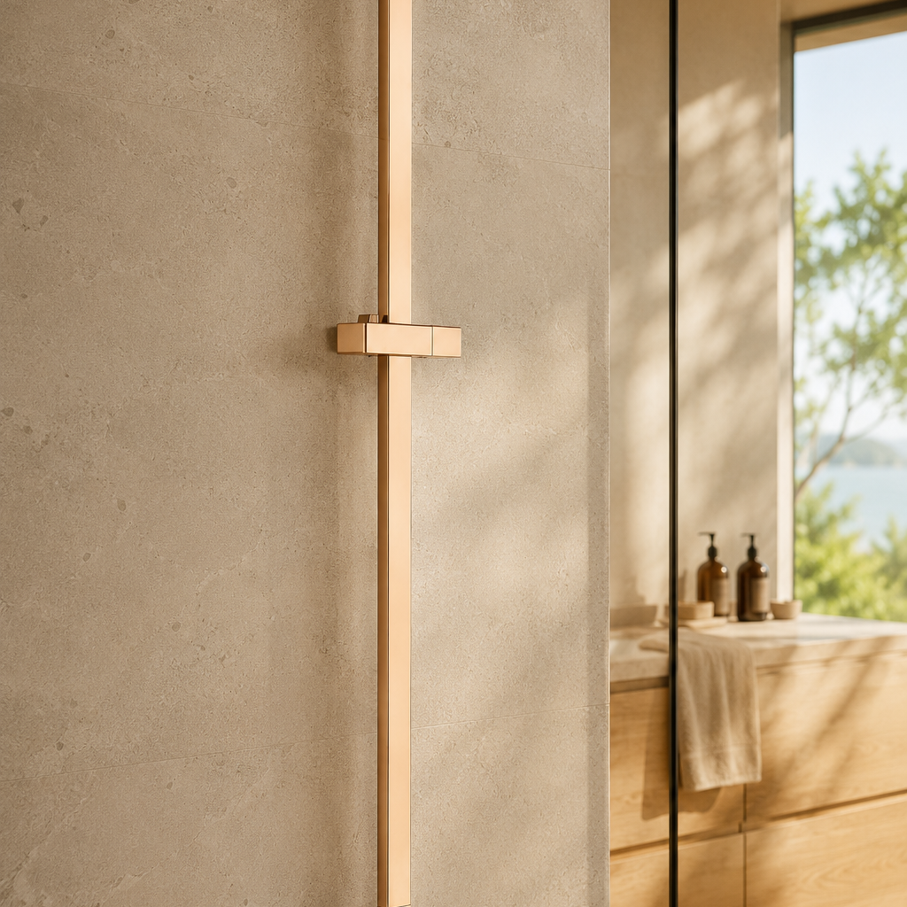 Barre de douche coulissante réglable or rosé – vue 4