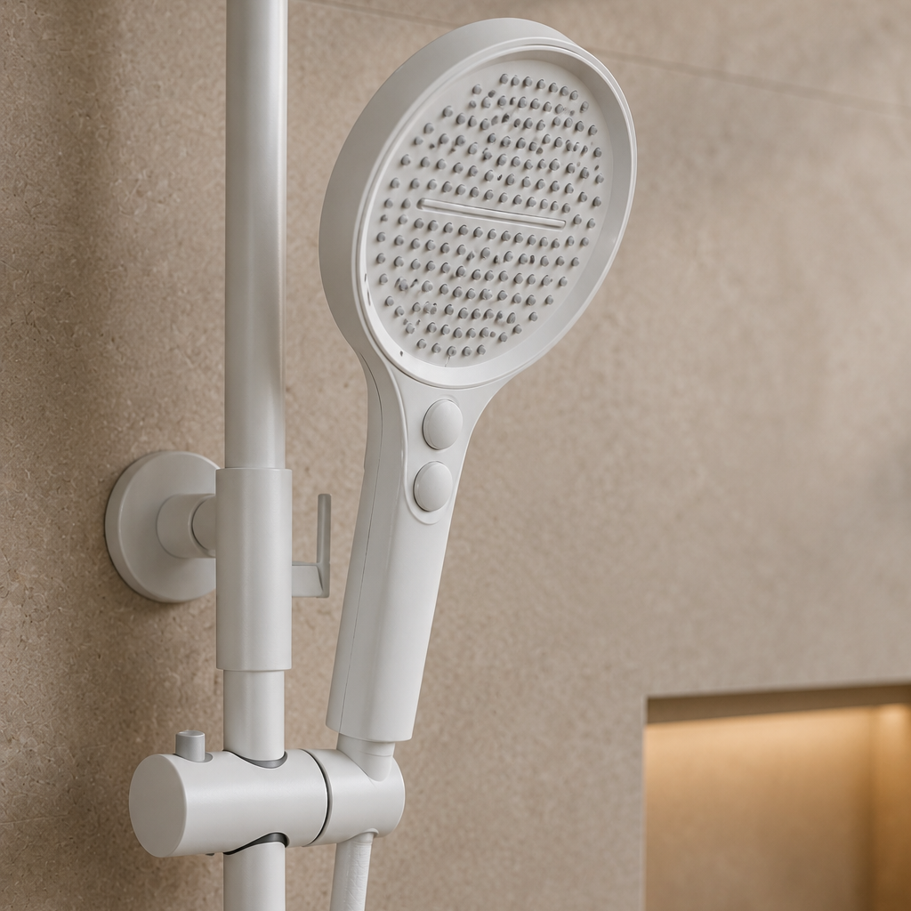 Colonne de douche à tablette blanche – vue 5