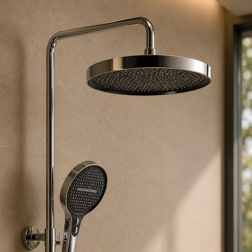 Colonne de douche à tablette chromée – vue 5