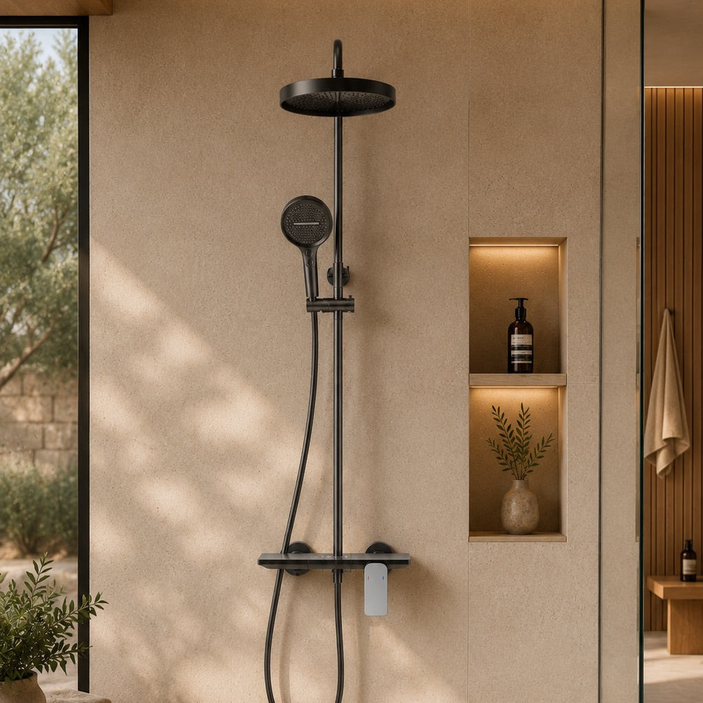 Colonne de douche à tablette grise – vue 4