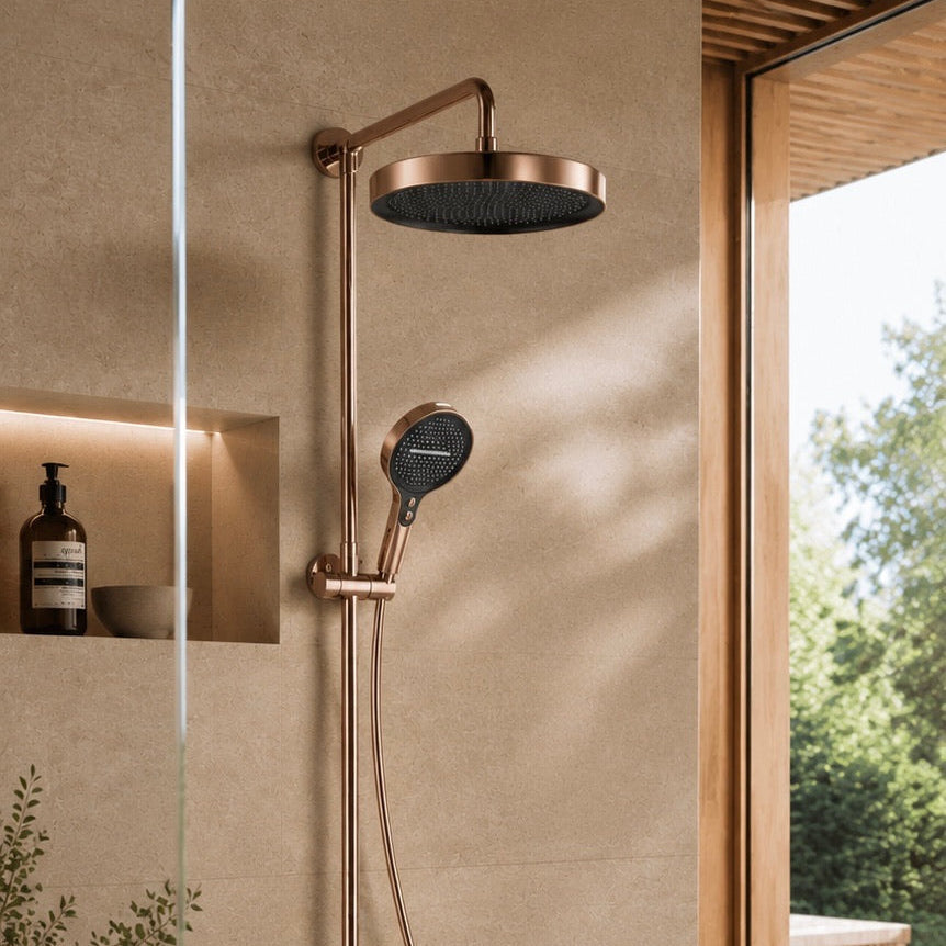 Colonne de douche à tablette or rose – vue 3