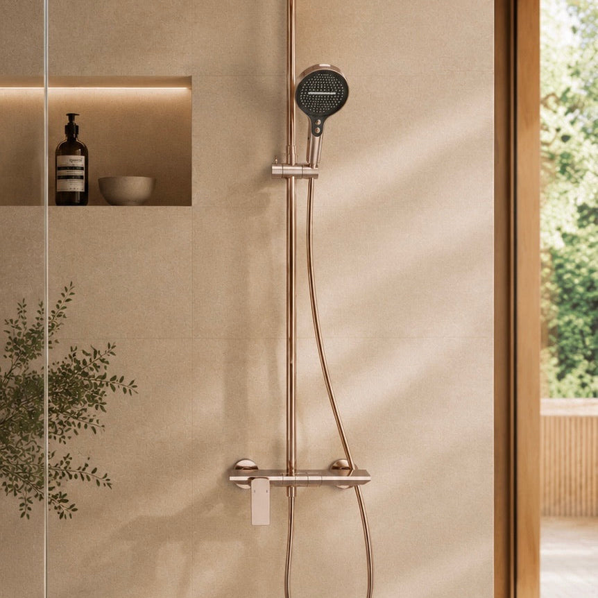Colonne de douche à tablette or rose – vue 4