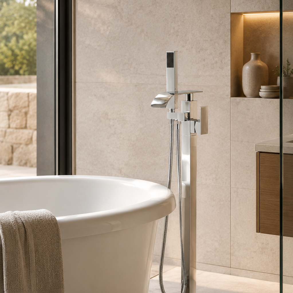 Colonne de douche baignoire chromée – vue 2