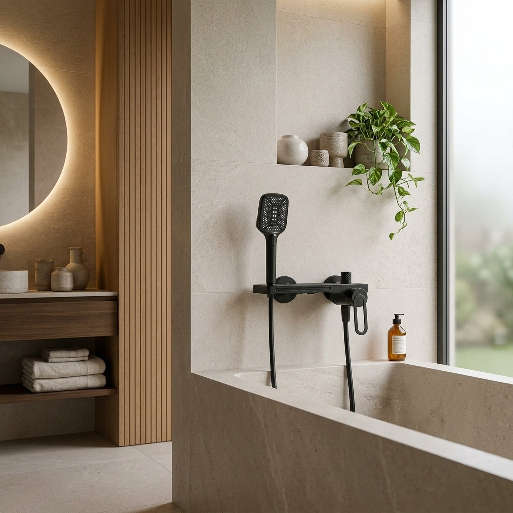 Colonne de douche baignoire grise