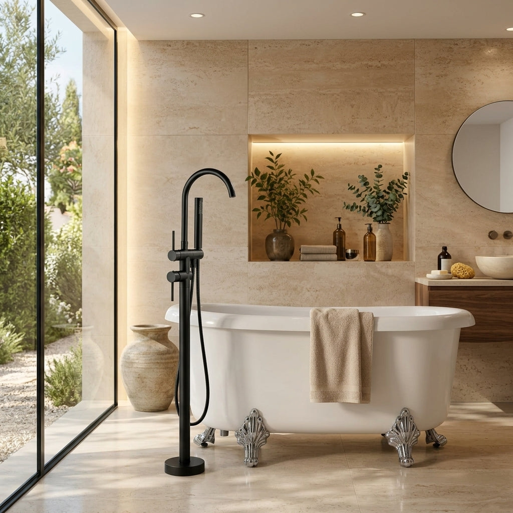 Colonne de douche baignoire noire