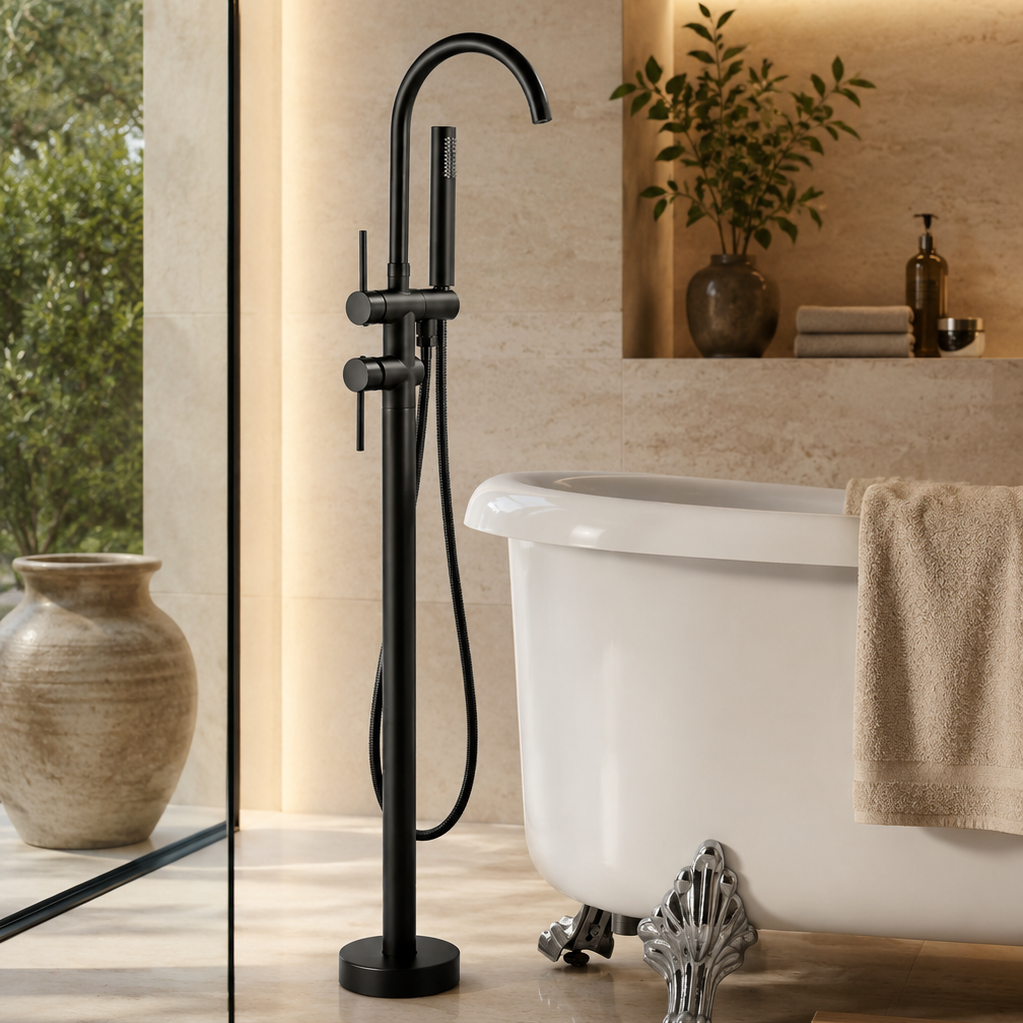 Colonne de douche baignoire noire – vue 2
