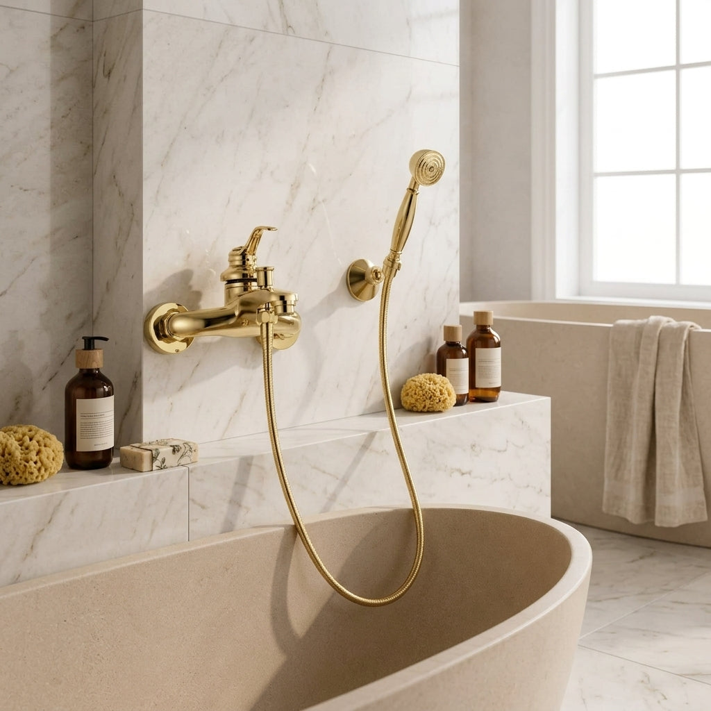 Colonne de douche baignoire rétro