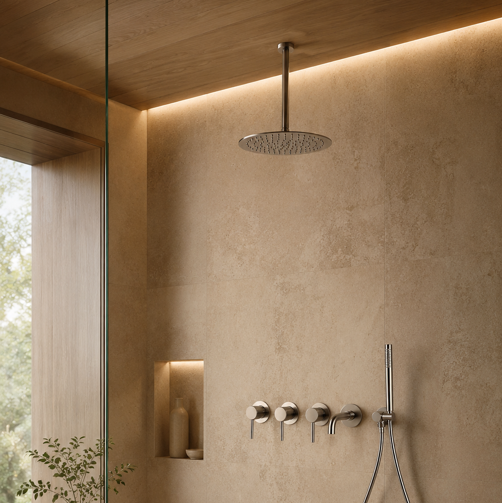 Colonne de douche chromée avec mitigeur – mitigeur