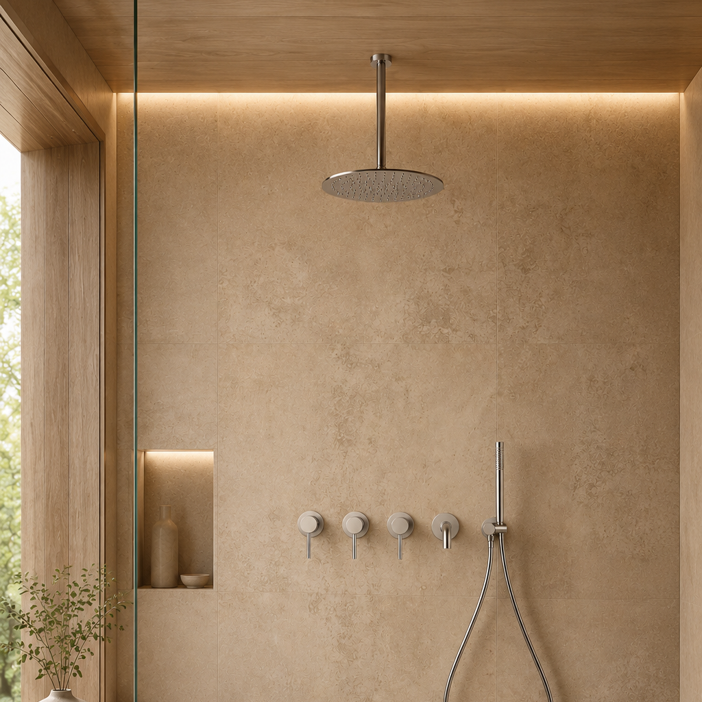 Colonne de douche chromée avec mitigeur – mitigeur