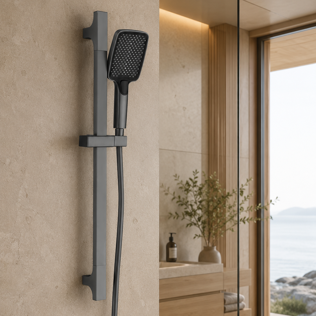 Colonne de douche coulissante grise – vue 2