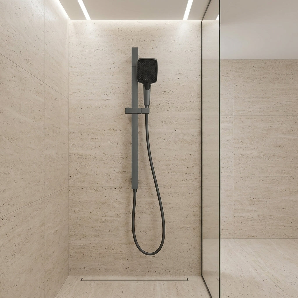 Colonne de douche coulissante grise – vue 5