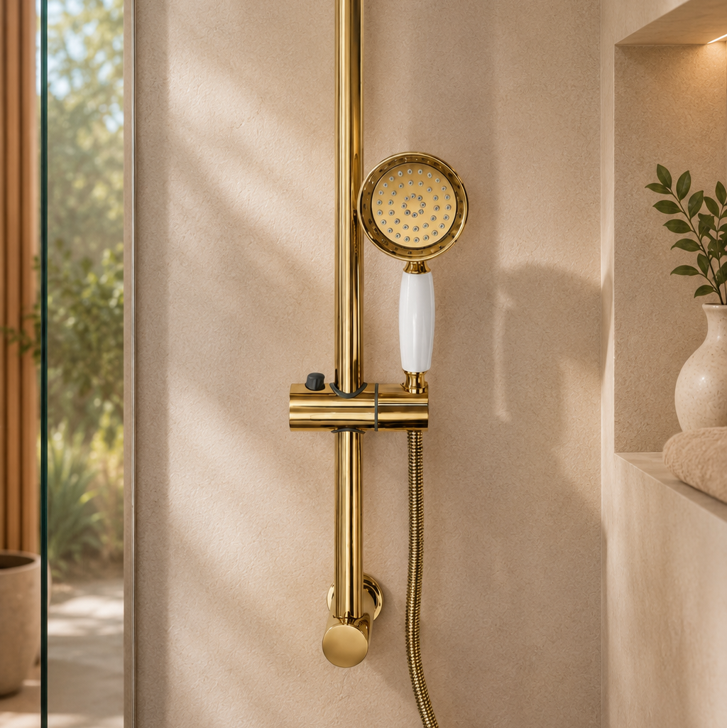 Colonne de douche dorée rétro – vue 4