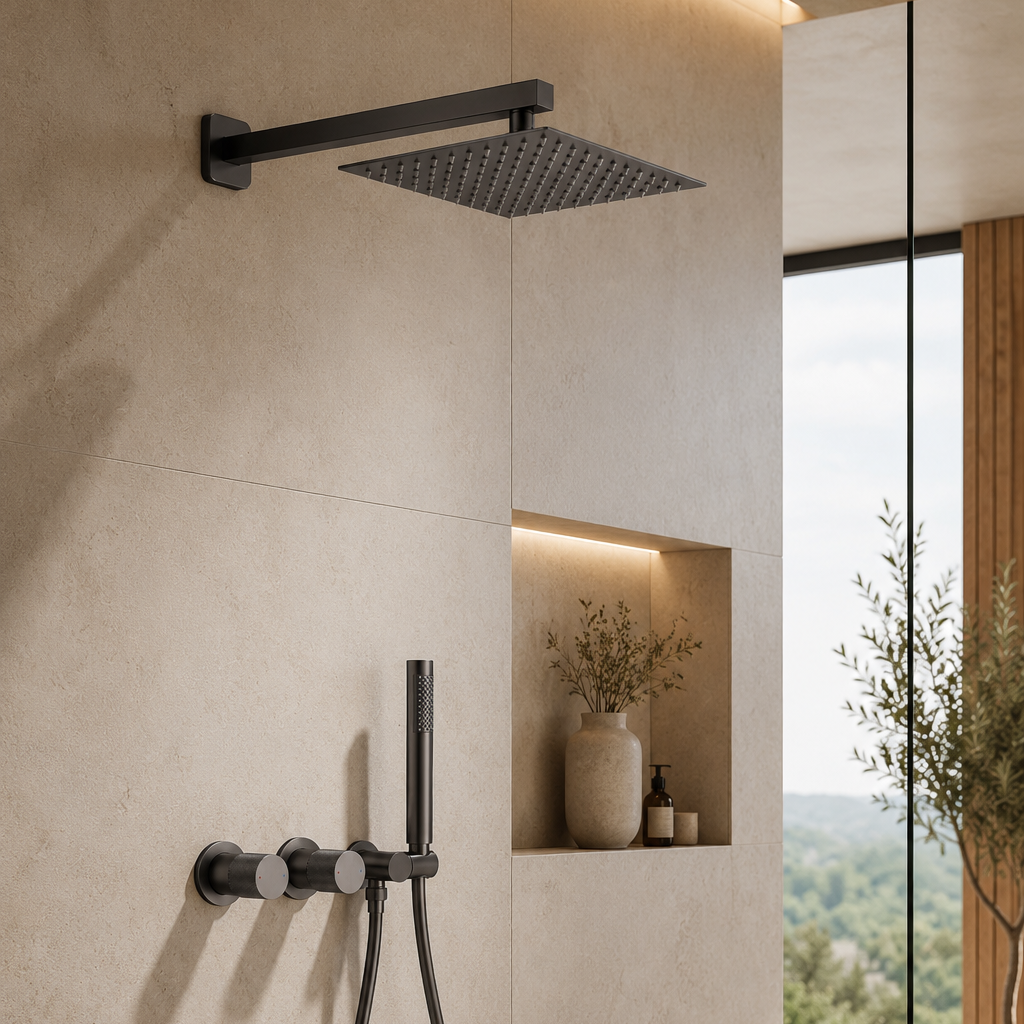 Colonne de douche en laiton gris – vue 2