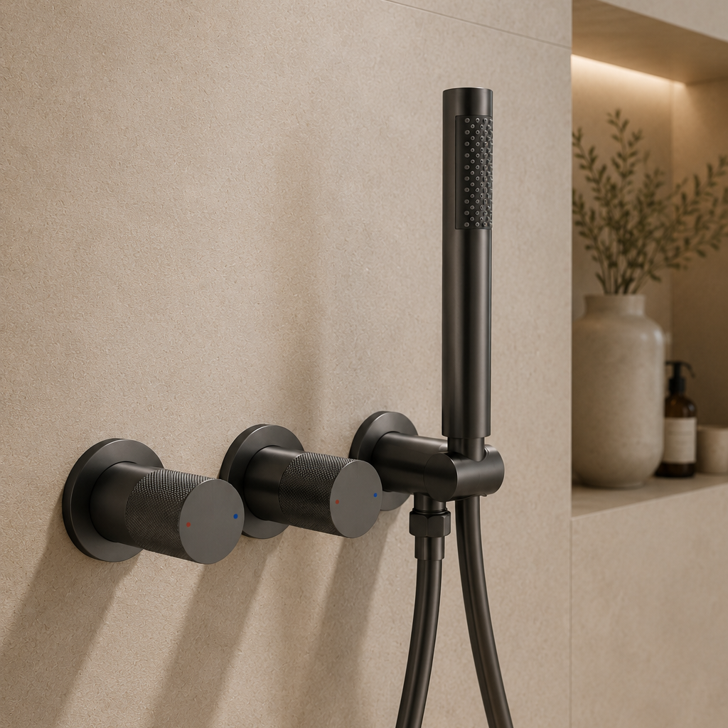 Colonne de douche en laiton gris – vue 3