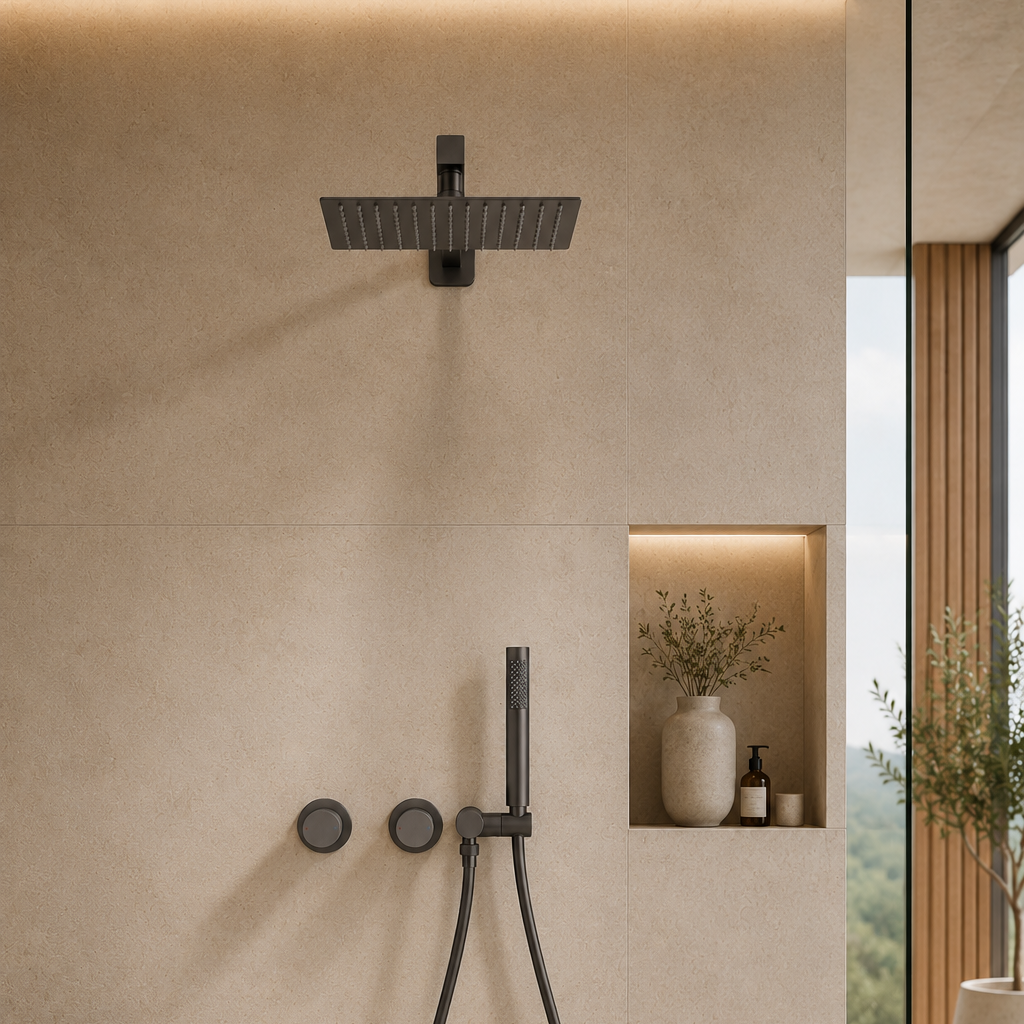 Colonne de douche en laiton gris – vue 4