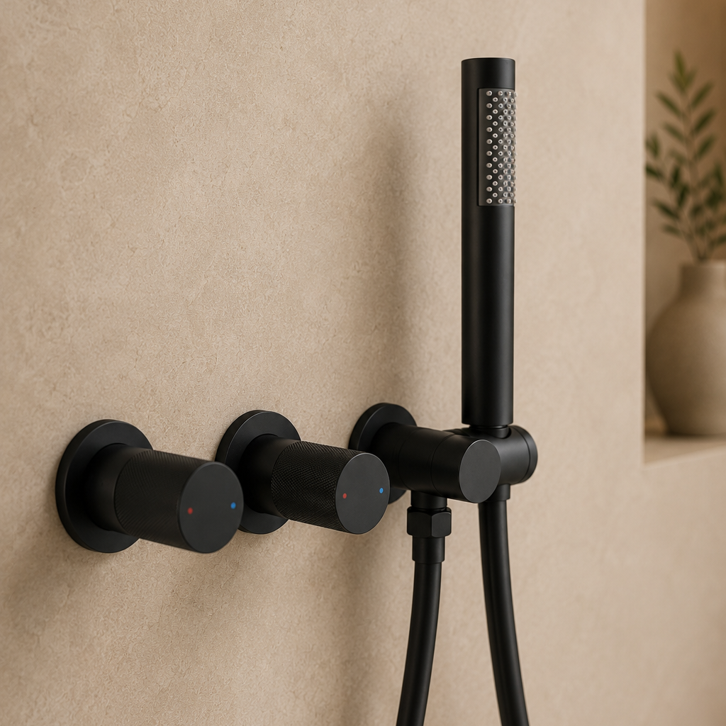 Colonne de douche en laiton noire – vue 4