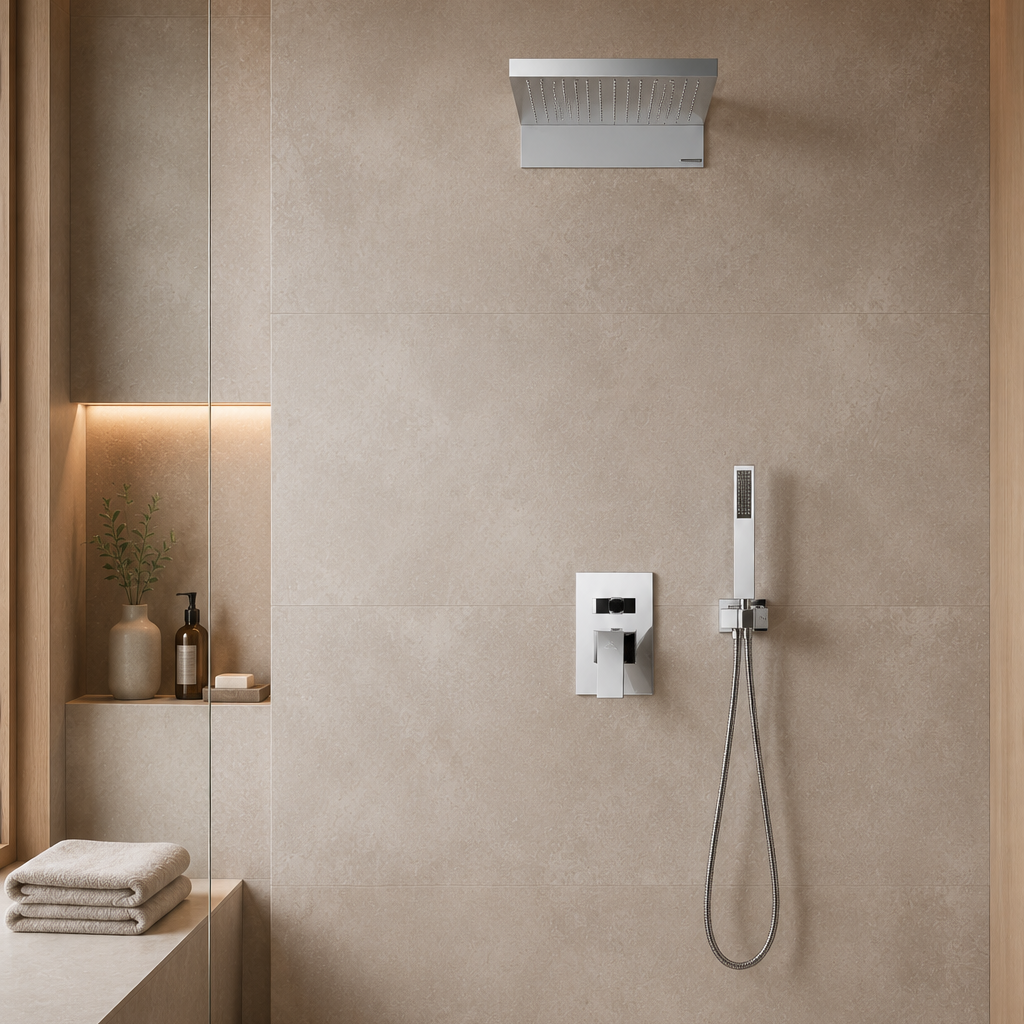 Colonne de douche encastrable chromée – vue 3