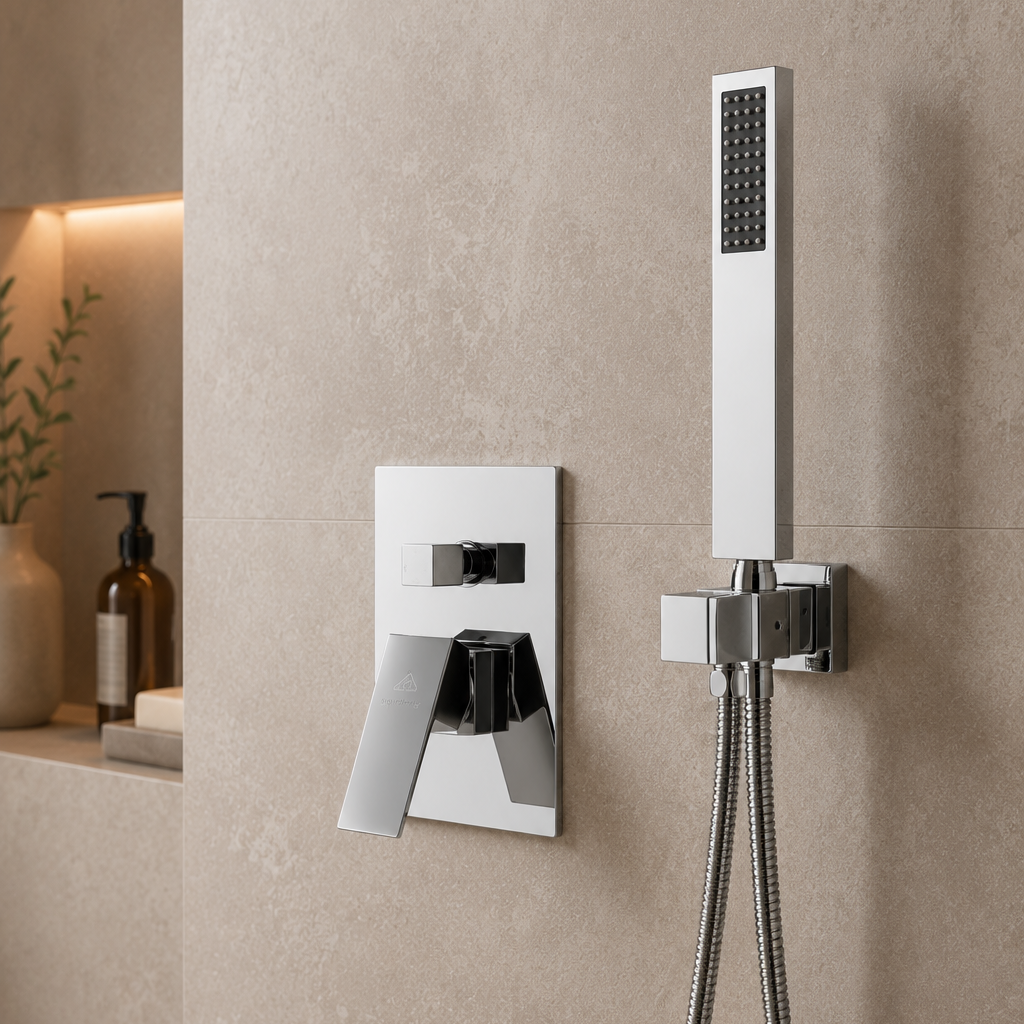 Colonne de douche encastrable chromée – vue 4